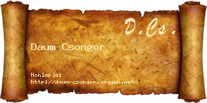 Daum Csongor névjegykártya