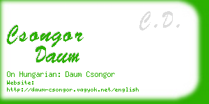 csongor daum business card